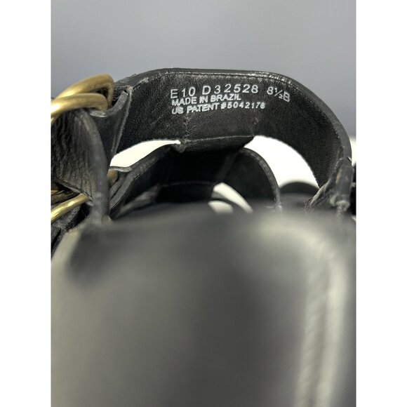 Vintage Cole Haan High Heels Shoes Women 8.5 Black Leather Buckle Strap Open Toe - Picture 15 of 16